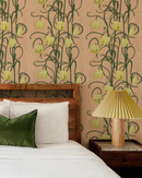 Campanas Wallpaper, clay and yellow