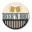 Unfinished Wood Beer N BBQ Door Sign Kit | Wood Craft Cutouts | 1/4" Thick |