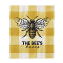 Bee's Knees Organic Compostable Dishcloth | Kitchen Hand Tea Dishtowel | 7.75" x 7"