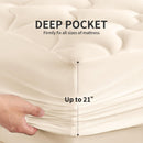 Cooling Mattress Pad Beige for Hot Sleepers