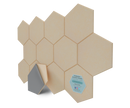 Hexagon Polyester Acoustic Panels - 12 Pack | Eco-Friendly Sound Absorption | Easy Peel & Stick Installation