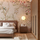Vintage Cherry Blossom Chinoiserie Wallpaper Mural