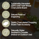 Natural Teak Charcuterie/Cutting Board 24"