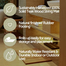 Deschutes Natural Teak Shower and Bath String Mat with Rubber Feet 23.62" x 15.75"