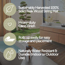 Sapporo Teak Shower and Bath String Mat with Rubber Footing 30″ x 30″