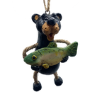 Bear With Fish Ornament | Bert Anderson Collection