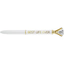 Best Life Ever Gem Pen in Gift Box | Jewel-Topped Gift Pen in Gold