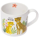 Best Mom Leopards Mug In Gift Box | Giftable Coffee Tea Stoneware Cup | 14oz