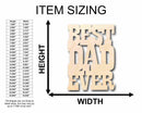 Best Dad Ever Unfinished Wood Cutout DIY handmade Craft