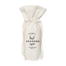 Best Grandma Ever Cotton Canvas Wine Bag