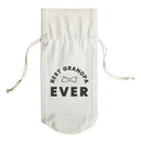 Best Grandpa Ever Cotton Canvas Wine Bag