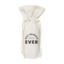 Best Grandpa Ever Cotton Canvas Wine Bag