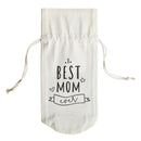 Best Mom Ever Cotton Canvas Wine Bag
