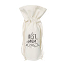 Best Mom Ever Cotton Canvas Wine Bag