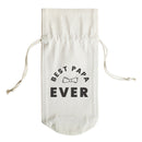 Best Papa Ever Cotton Canvas Wine Bag
