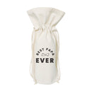 Best Papa Ever Cotton Canvas Wine Bag