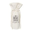 Best Sister Ever Cotton Canvas Wine Bag