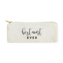 Best Aunt Ever Cotton Canvas Pencil Case and Travel Pouch