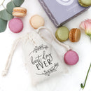 Best Day Ever Cotton Canvas Wedding Favor Bags, 6-Pack
