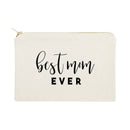 Best Mom Ever Cotton Canvas Cosmetic Bag