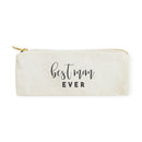 Best Mom Ever Cotton Canvas Pencil Case and Travel Pouch