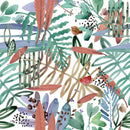 Watercolor Botanical Wallpaper with Birds