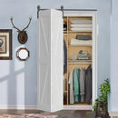 Bi-Folding Sliding Barn Door Hardware Track Kit (No Door)