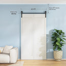 Bi-Folding Sliding Barn Door Hardware Track Kit (No Door)