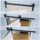 Bi-Folding Sliding Barn Door Hardware Track Kit (No Door)