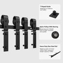 Bi-Folding Sliding Barn Door Hardware Track Kit (No Door)