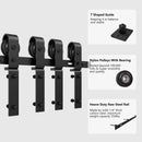 Bi-Folding Sliding Barn Door Hardware Track Kit (No Door)