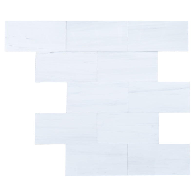 Bianco Dolomite Standard Marble Polished Floor Wall Tile top view