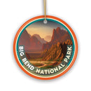Big Bend National Park Retro Style Ornament, Texas Tourist Attraction and Gift