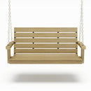 SimplyPoly 4 Foot Amish Made Signature Recycled Plastic Porch Swing, Weathered Wood