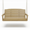SimplyPoly 4 Foot Amish Made Classic Recycled Plastic Porch Swing, Tudor Brown