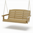 SimplyPoly 5 Foot Amish Made Classic Recycled Plastic Porch Swing, Tudor Brown