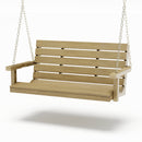 SimplyPoly 5 Foot Amish Made Signature Recycled Plastic Porch Swing, Black