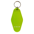 Bird Nerd Motel Style Keychain in Lime Green