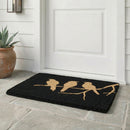 Birds On Branch - Black Coir Doormat