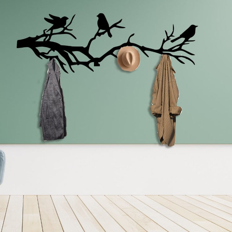 Birds on Tree Branch Coat Rack