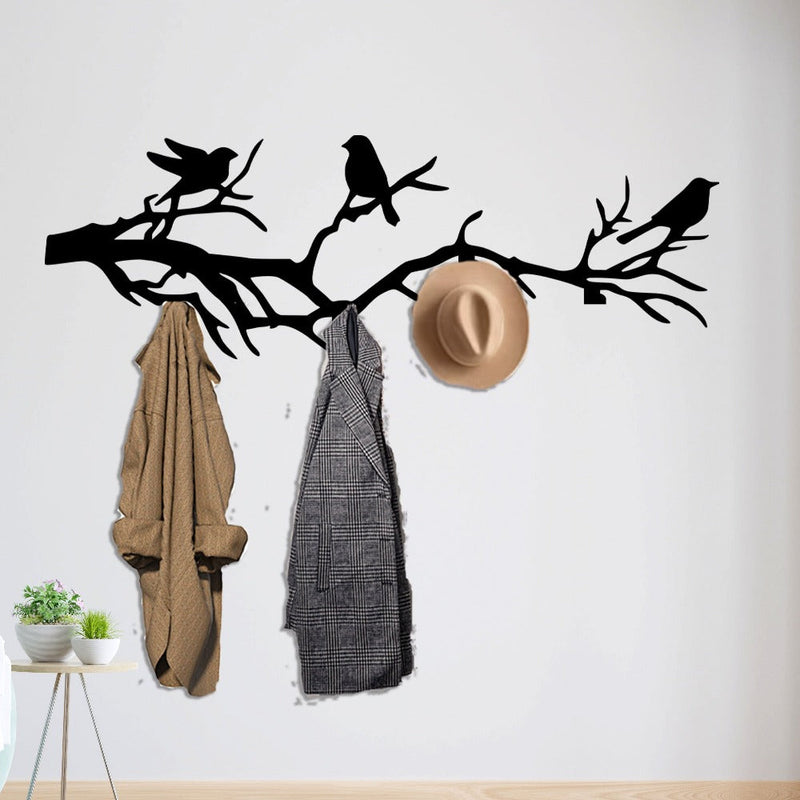 Birds on Tree Branch Coat Rack