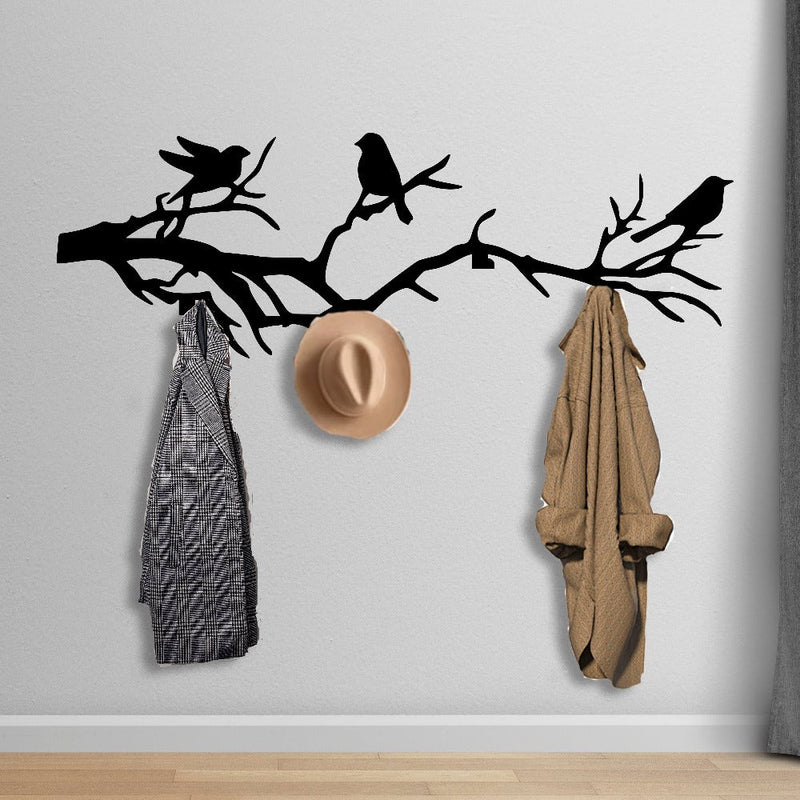 Birds on Tree Branch Coat Rack