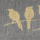 Birds On Branch - Gray Coir Doormat