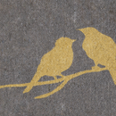Birds On Branch - Gray Coir Doormat