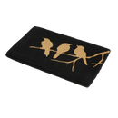 Birds On Branch - Black Coir Doormat