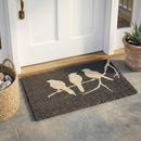 Birds On Branch - Gray Coir Doormat