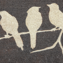 Birds On Branch Gray Coir Doormat