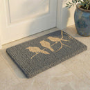Birds On Branch - Gray Coir Doormat