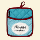 This Bitch Can Bake Oven Mitts And Potholder Set