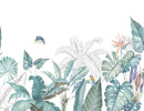 Contemporary Green Palm Leaves Wallpaper